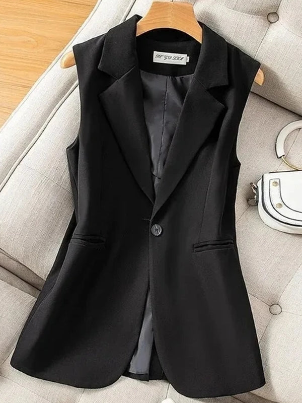 Valenzora | Damen Weste Jacke Ärmelloser Blazer