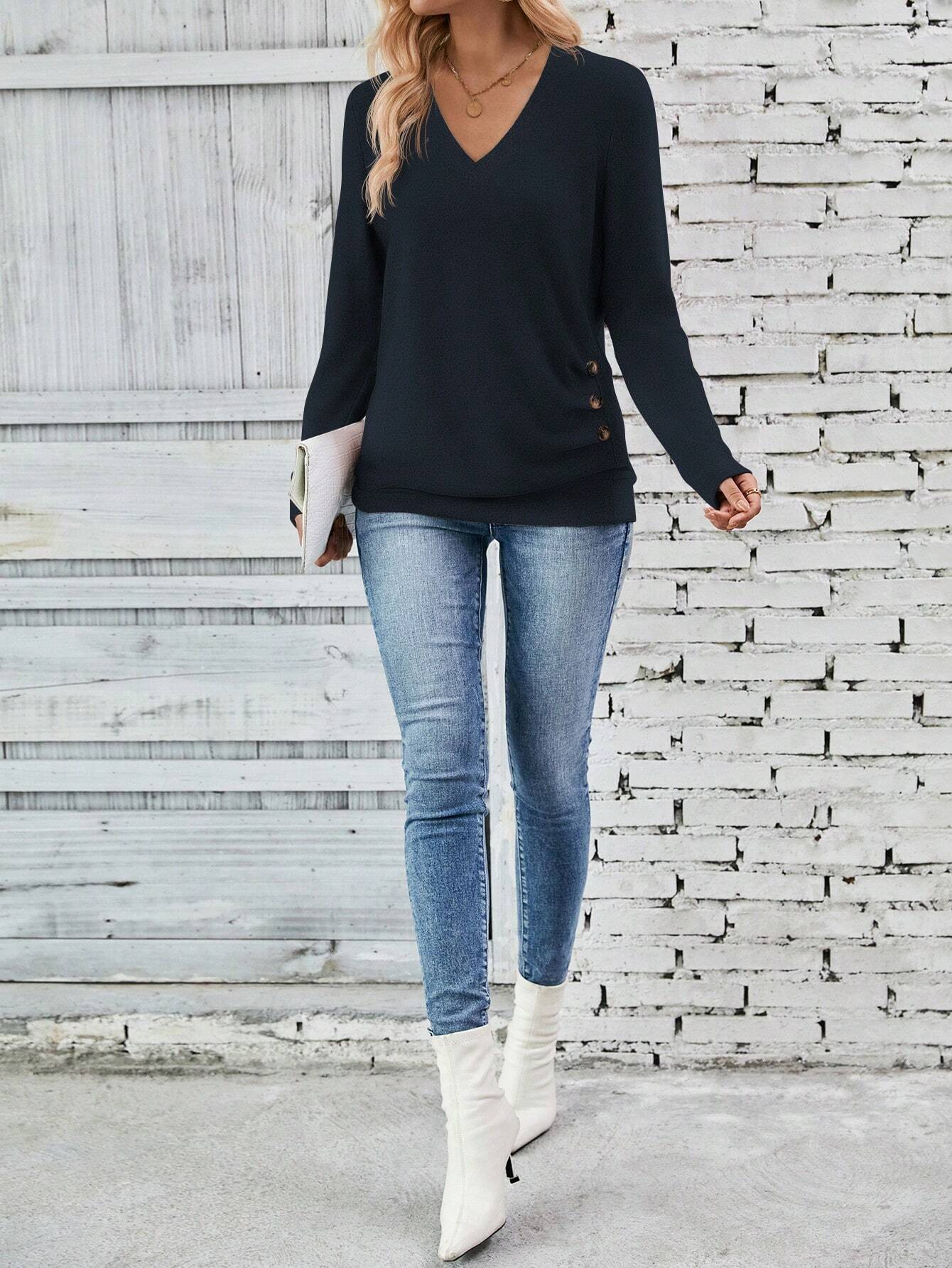 Valenzora | Pullover mit V-Ausschnitt