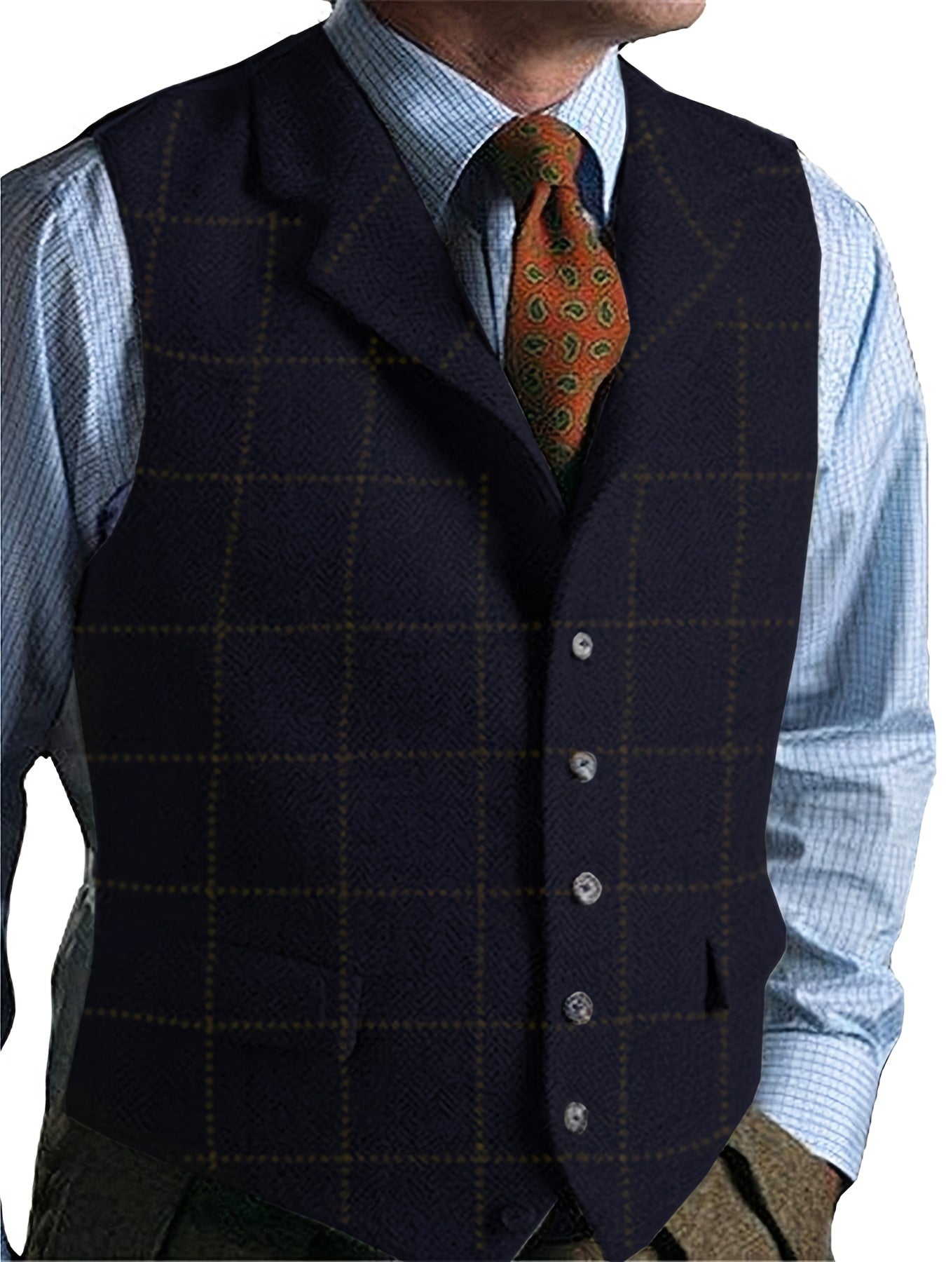 Valenzora | Checkered wool vest