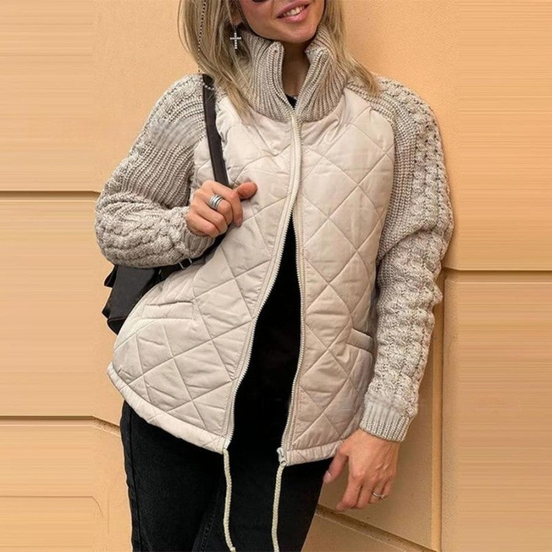 Valenzora | Strickärmel-Patchwork-Jacke