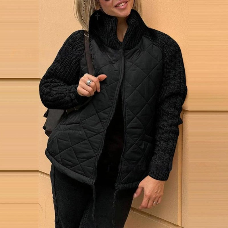 Valenzora | Strickärmel-Patchwork-Jacke