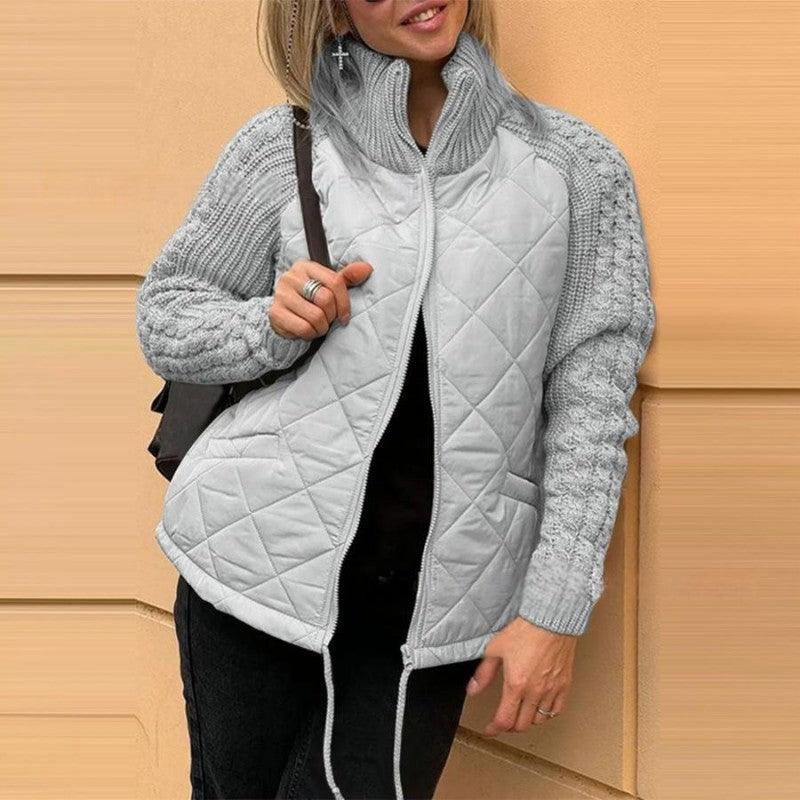 Valenzora | Strickärmel-Patchwork-Jacke