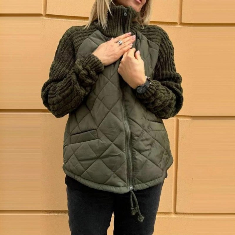 Valenzora | Strickärmel-Patchwork-Jacke