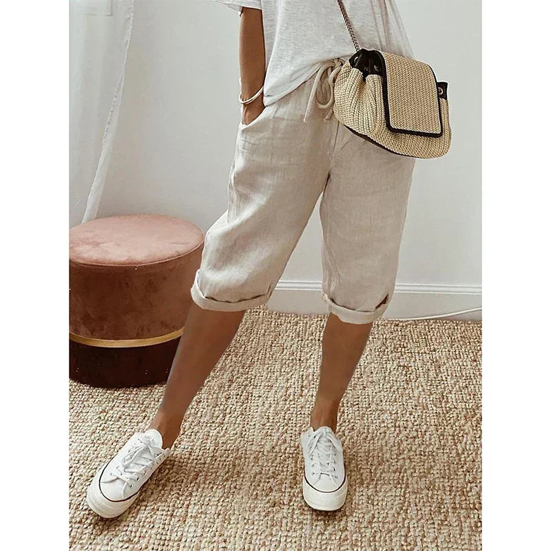 Valenzora | Cotton Linen Trousers