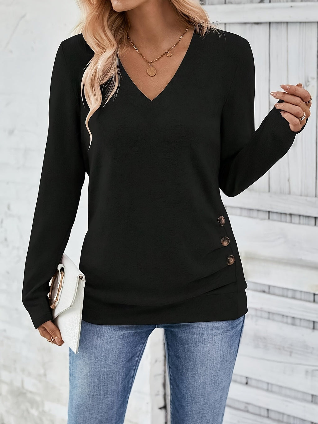 Valenzora | Pullover mit V-Ausschnitt