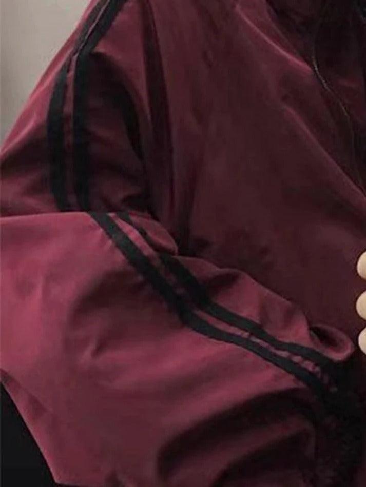 Valenzora | Contrast stripe zip-up jacket
