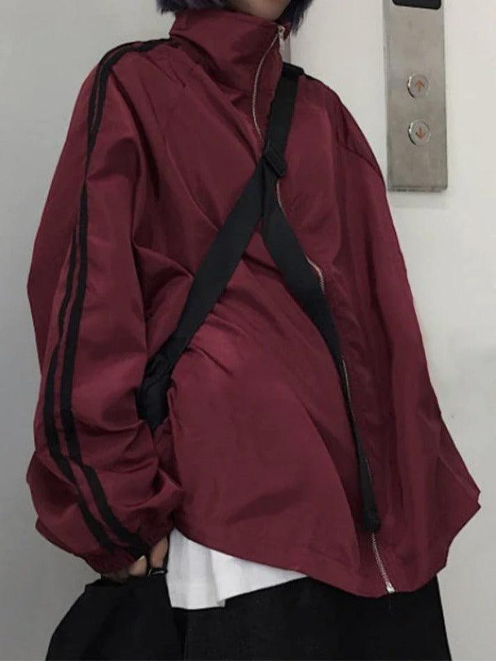 Valenzora | Contrast stripe zip-up jacket