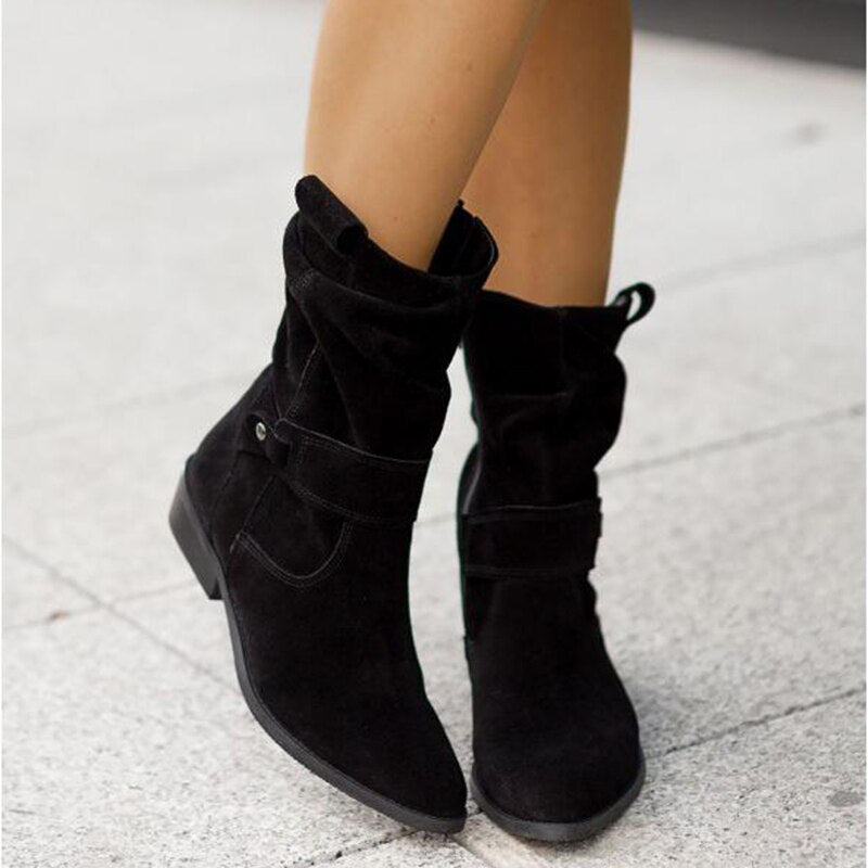 Valenzora | Comfort - Comfortable suede ankle boots with a low heel
