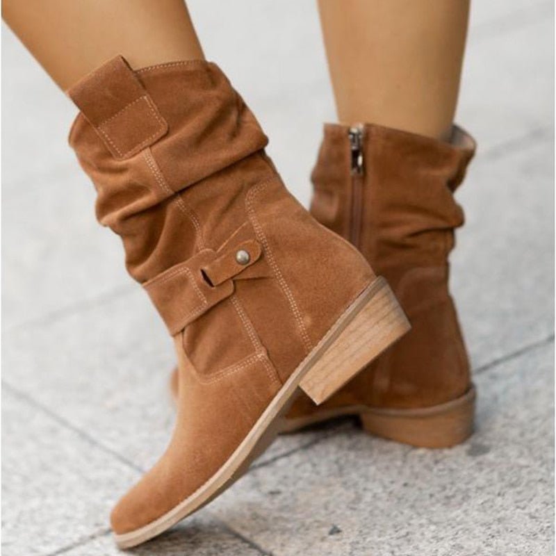 Valenzora | Comfort - Comfortable suede ankle boots with a low heel