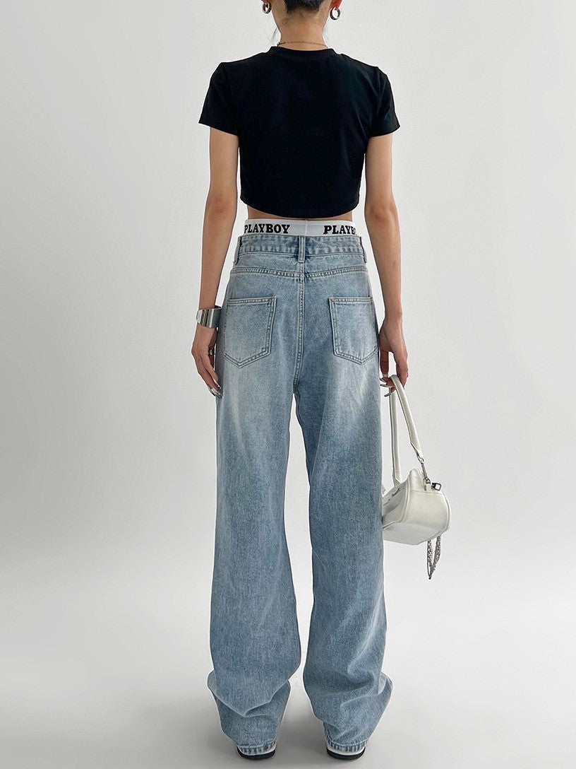Valenzora women's jeans with ripped hem
