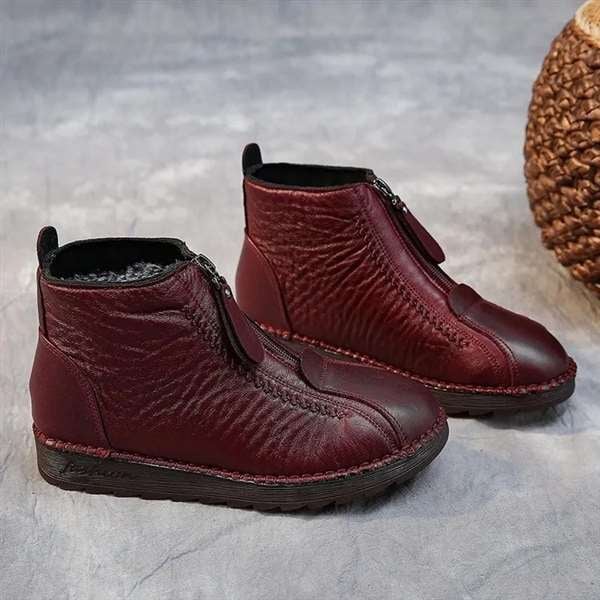 popular, non-slip leather ankle boots
