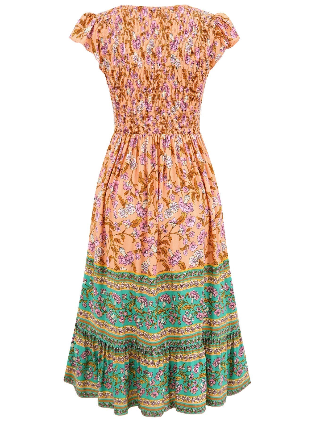 Valenzora mit Blumenprint und V-Ausschnitt