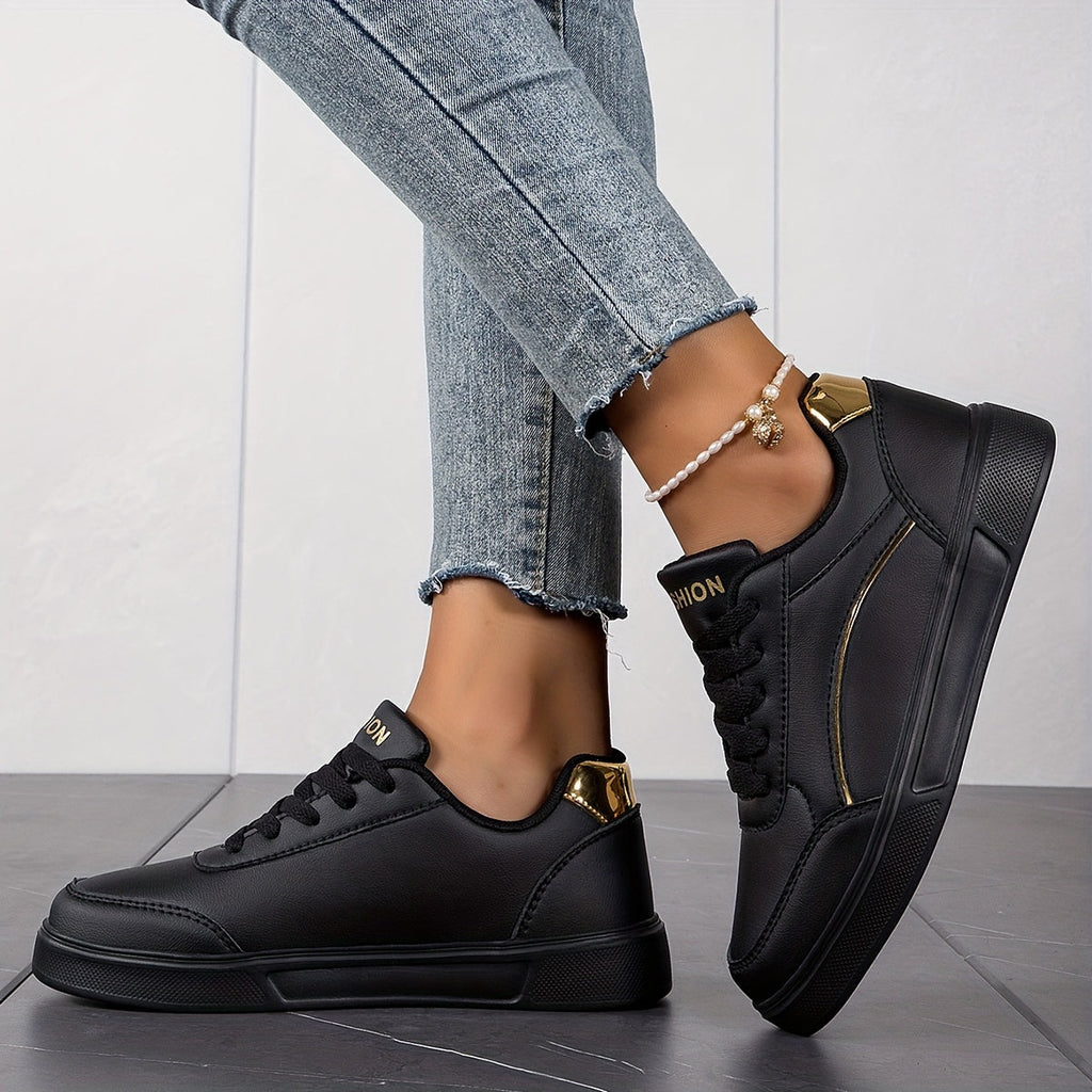 Valenzora | Einfarbige Damen-Sneaker mit weicher Sohle