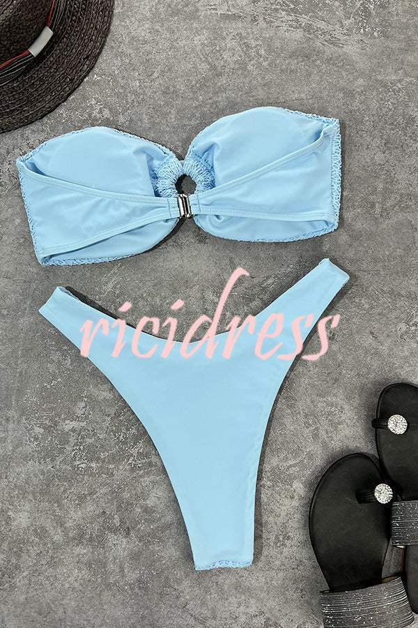 Valenzora bandeau bikini with a ring neckline