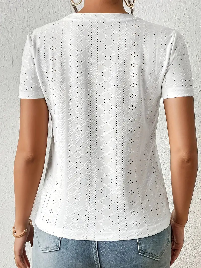 Valenzora | Casual round neck T-shirt for spring