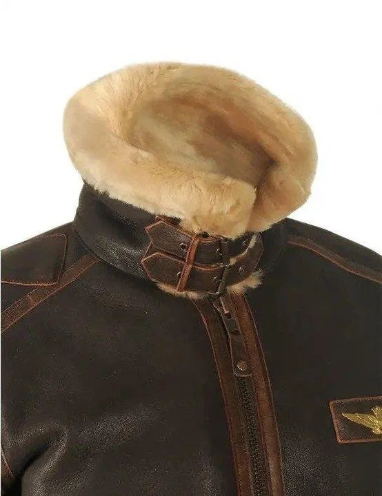 Valenzora | Vintage Charm: Sheepskin Pilot Jacket
