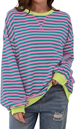 Valenzora | Striped sweatshirt in contrasting colors