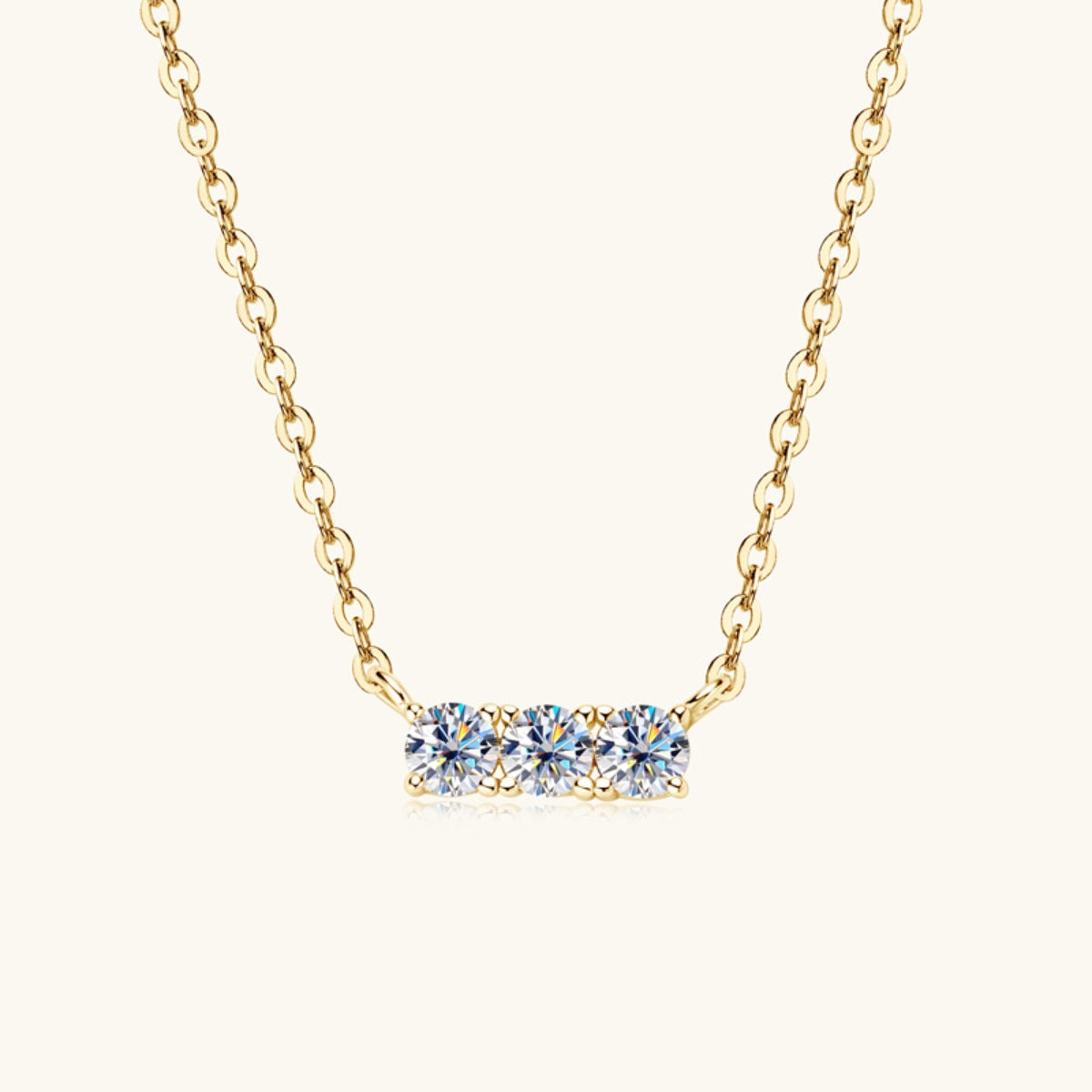 Valenzora | 925 Sterling Silver Inlaid Moissanite Bar Necklace