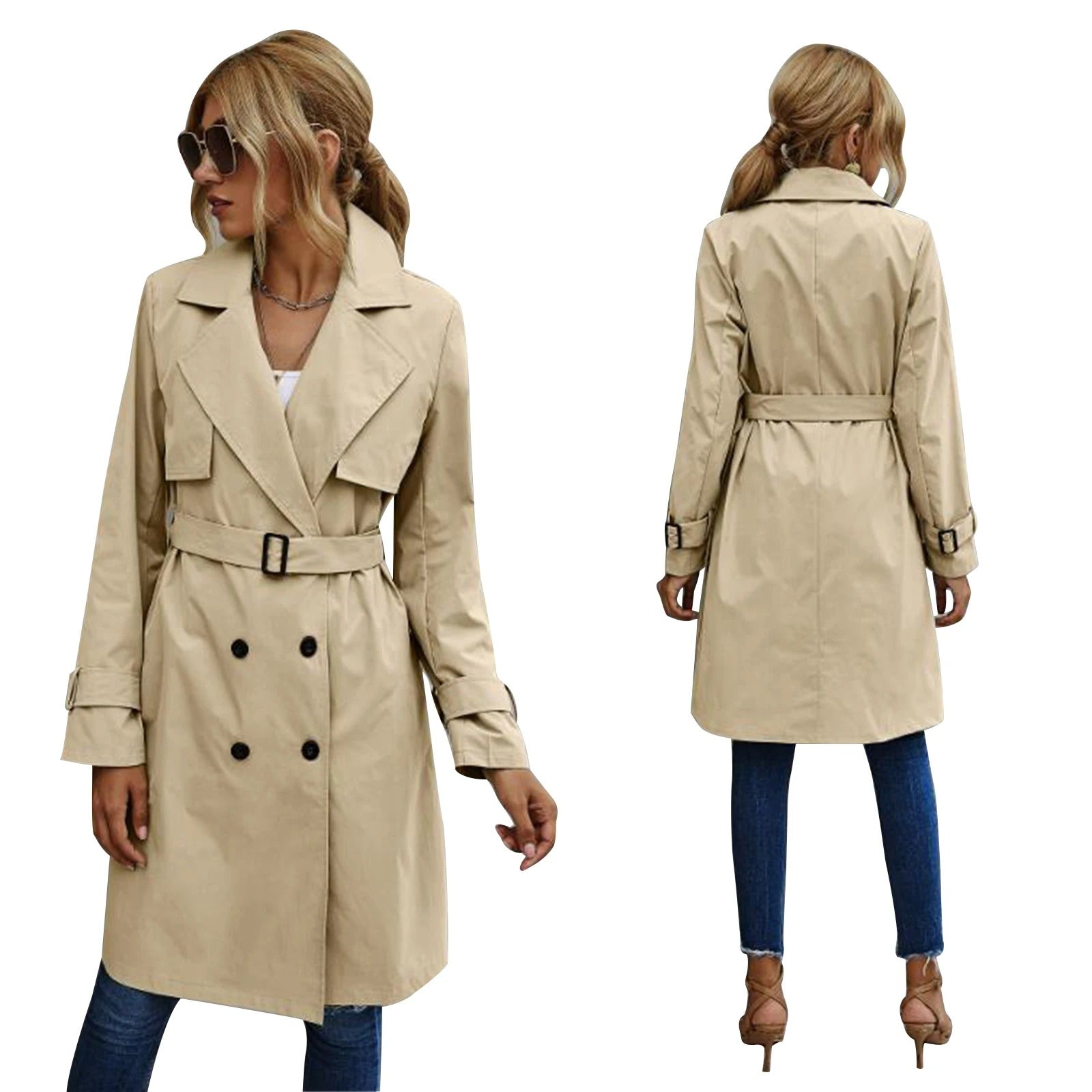 Valenzora and Winter Trench Coat Jacket Women