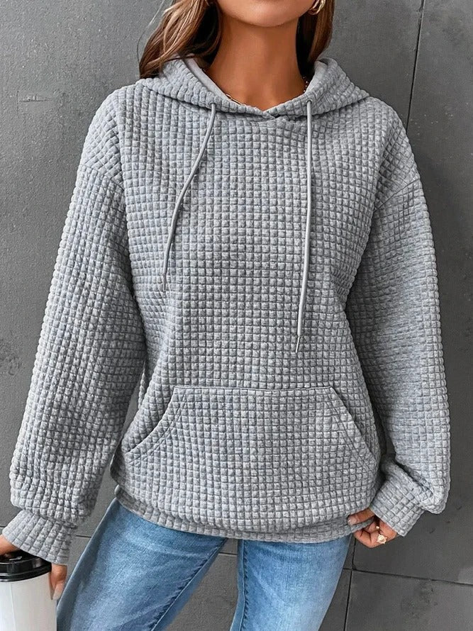 Valenzora | Casual Solid Color Hoodie for Women