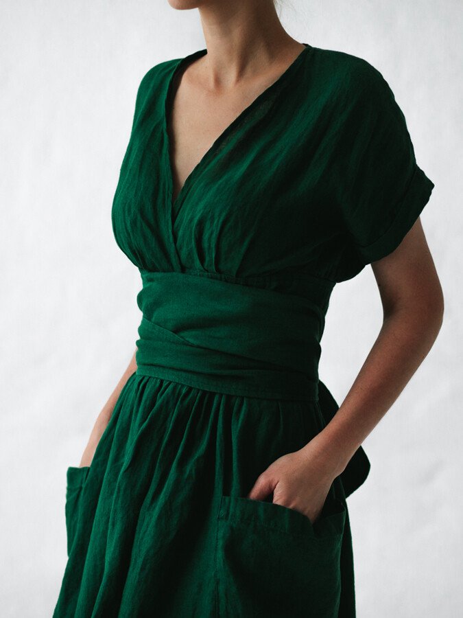 Valenzora | Fließendes Leinenkleid