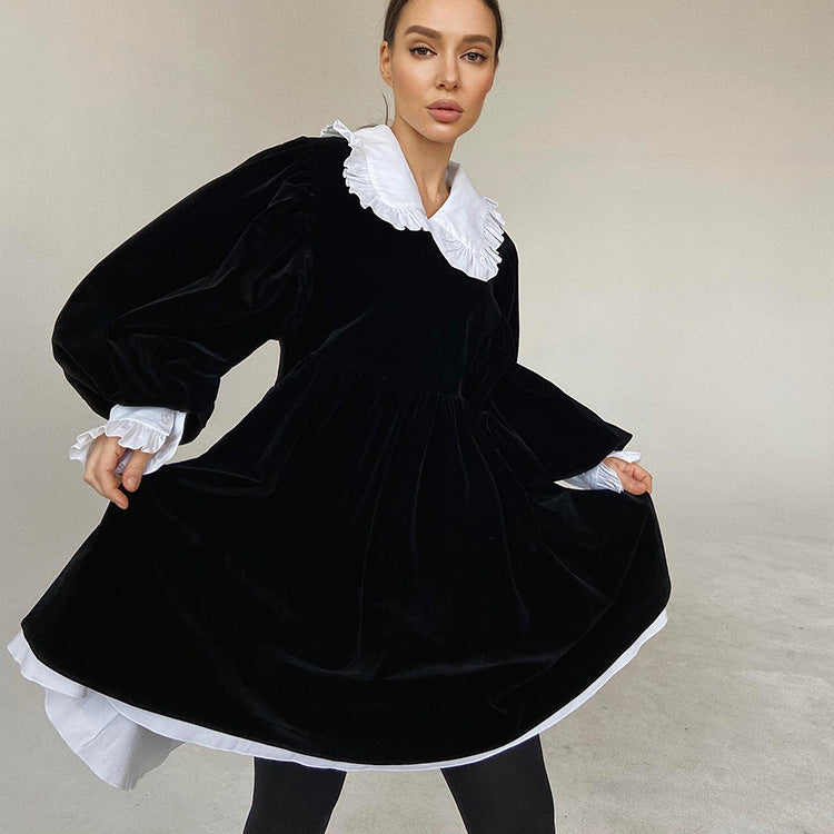 Valenzora | Luxurious French Style Doll Collar Fashion Dress