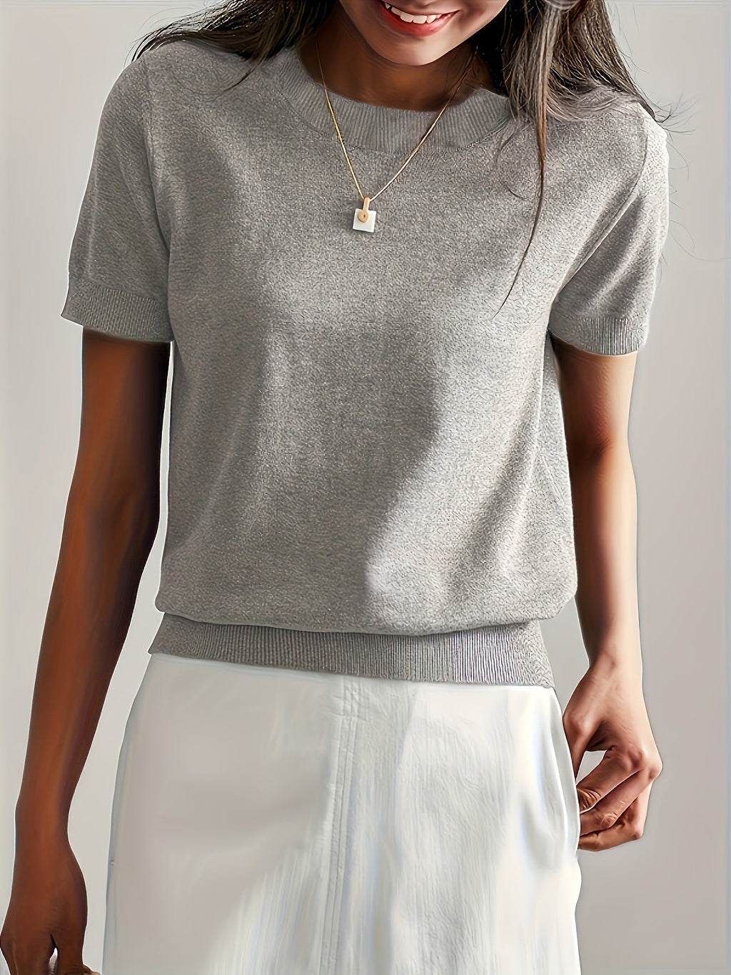 Valenzora | Strickshirt mit R-Ausschnitt