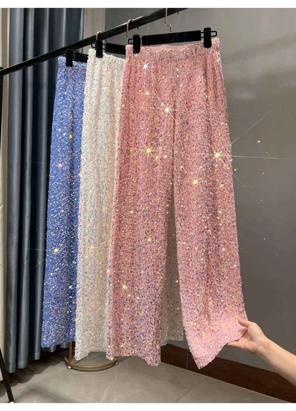 Valenzora | Wide-leg sun pants with sequins