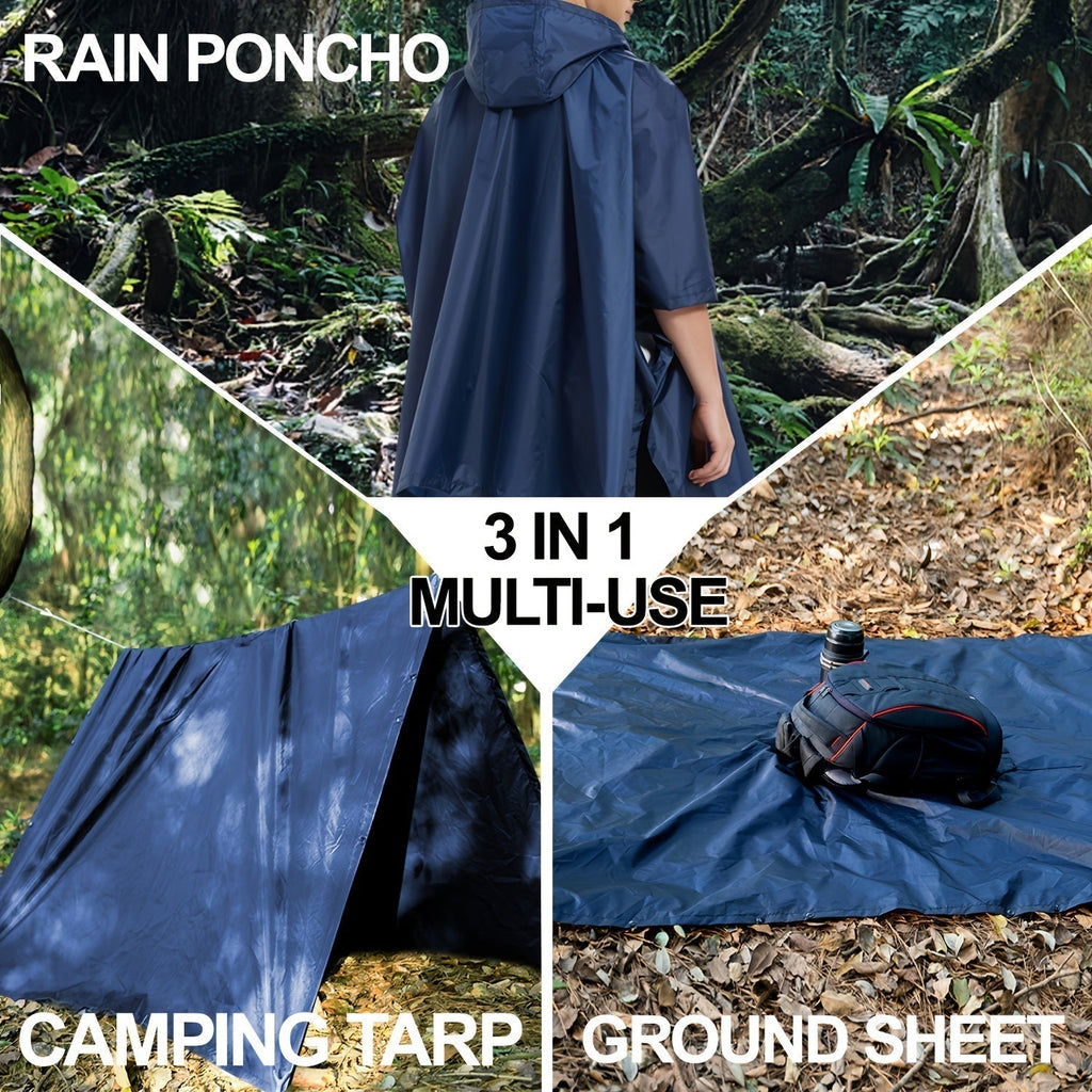 Valenzora | Waterproof Foldable Rain Poncho with Hood