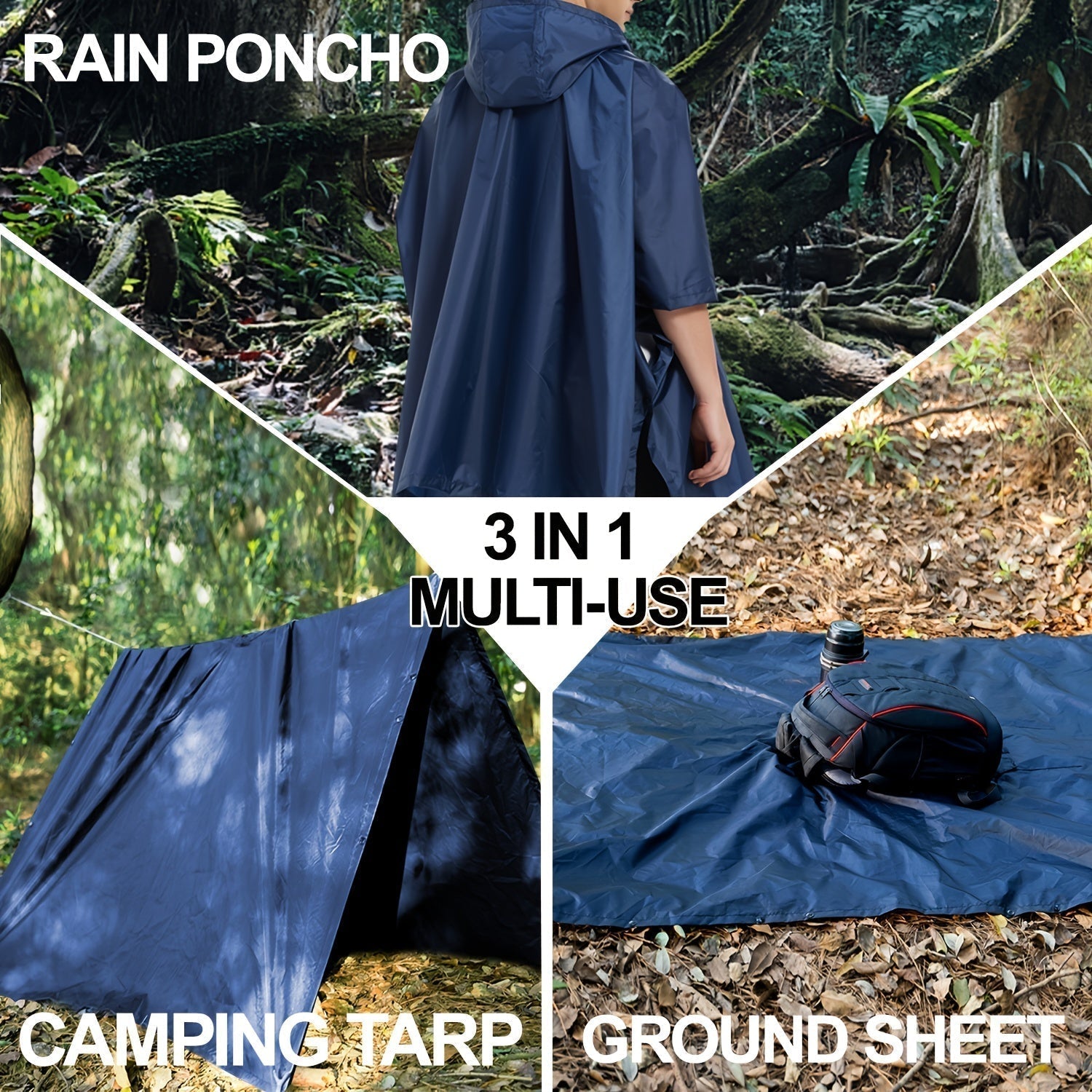 Valenzora | Waterproof Foldable Rain Poncho with Hood