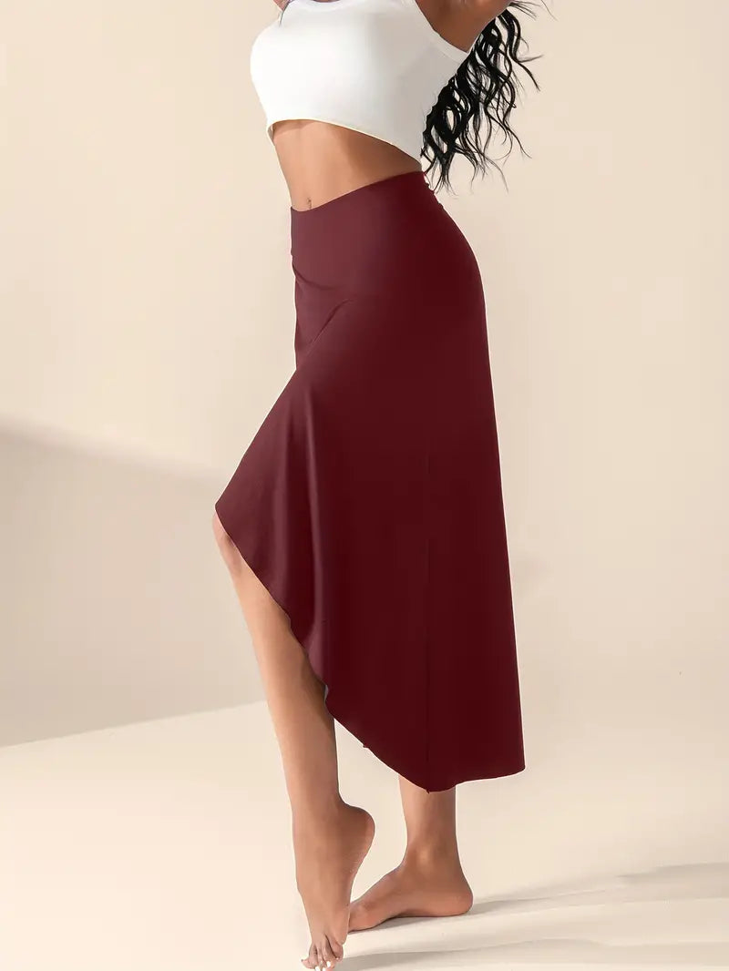 Valenzora | High-waisted slit skirt with pockets