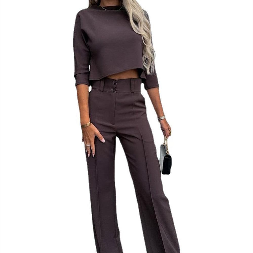 Valenzora fitted wide-leg fashion tops