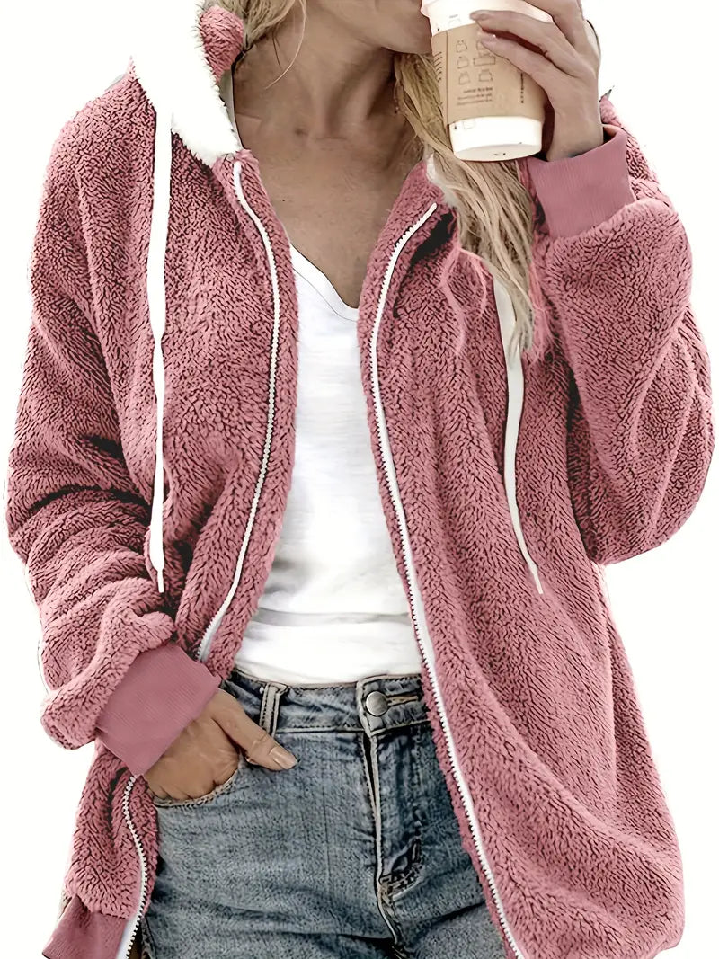 Valenzora | Oversized Teddy-Jacke für Damen | Warme und stylische Winterjacke