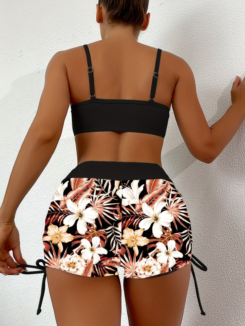 Valenzora | High-waisted bikini set with drawstring for women