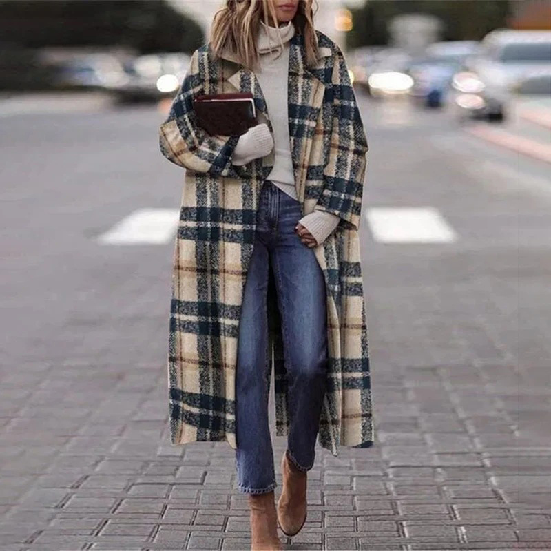 Valenzora | Women's Long Plus Size Trench Coat Jacket