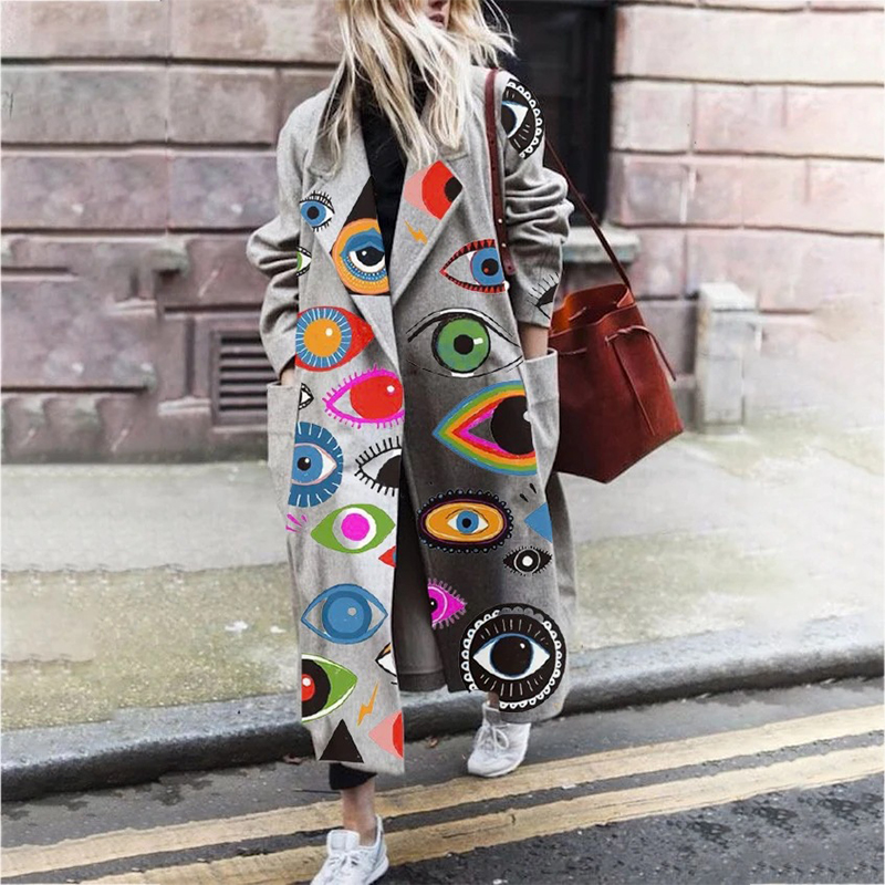 Valenzora | Women's Long Plus Size Trench Coat Jacket