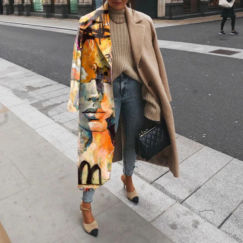 Valenzora | Women's Long Plus Size Trench Coat Jacket