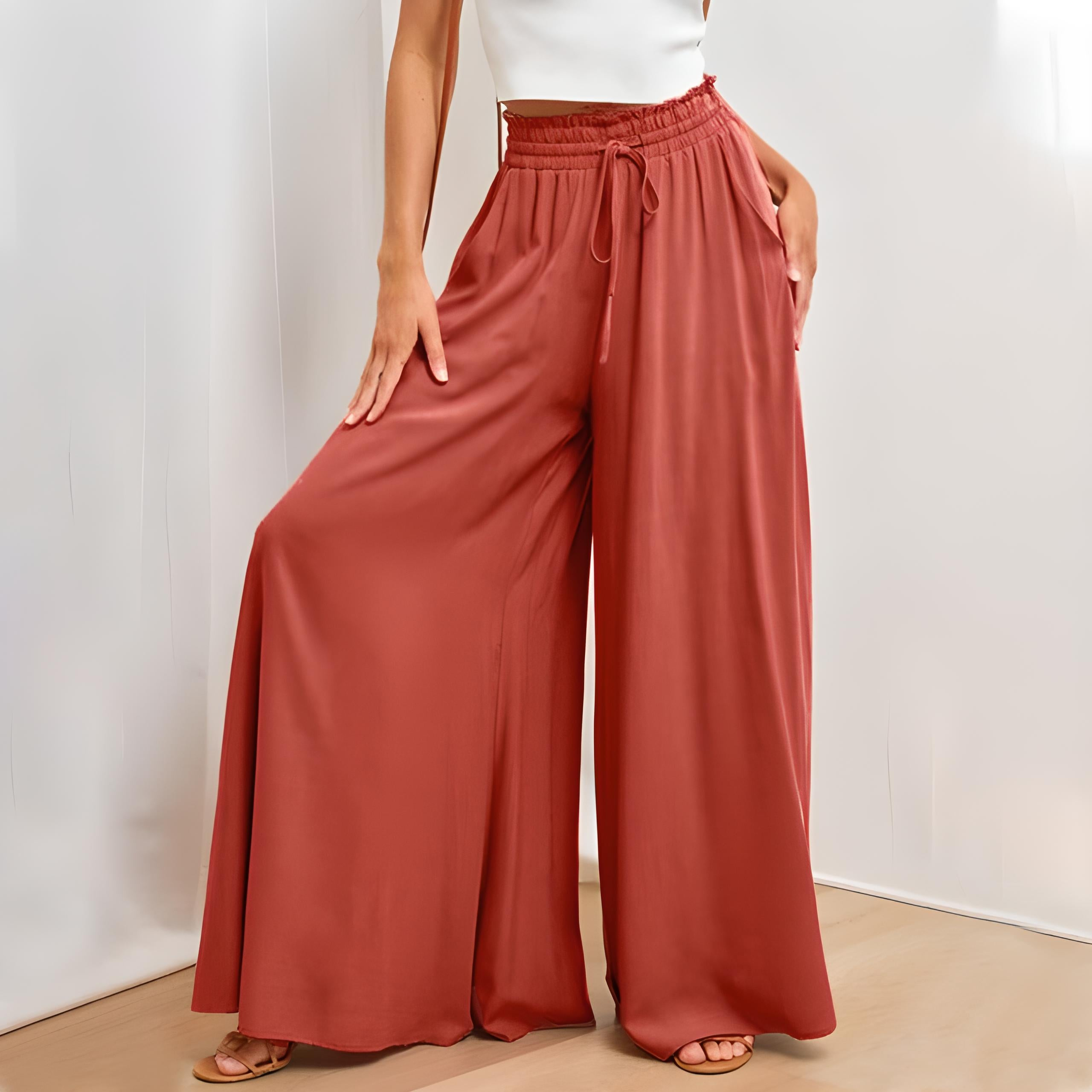 Valenzora | Women's Elegant Wide Leg Summer Trousers