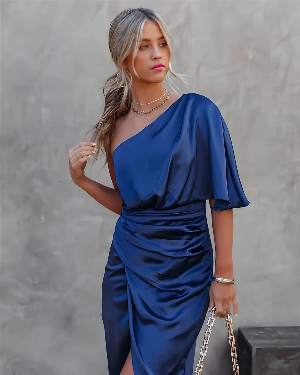 Valenzora | Festive Midi Wrap Dress Elegant