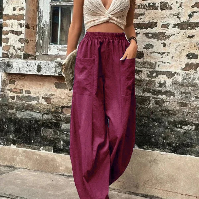 Valenzora | Women's high-waist trousers, loose fit