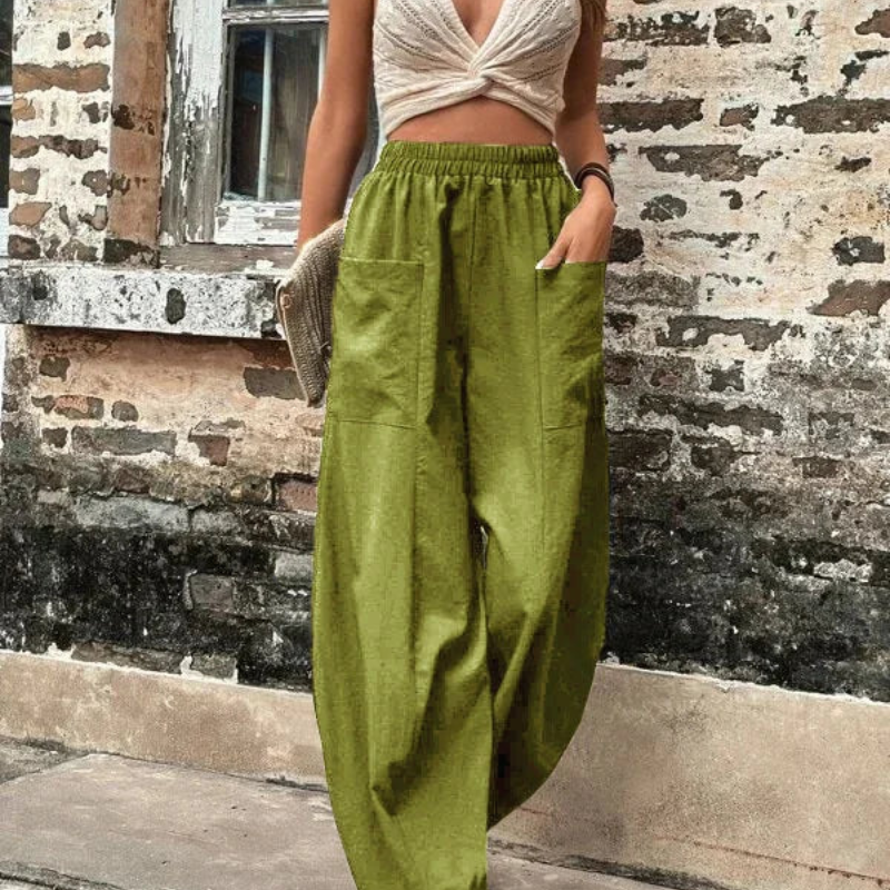 Valenzora | Women's high-waist trousers, loose fit