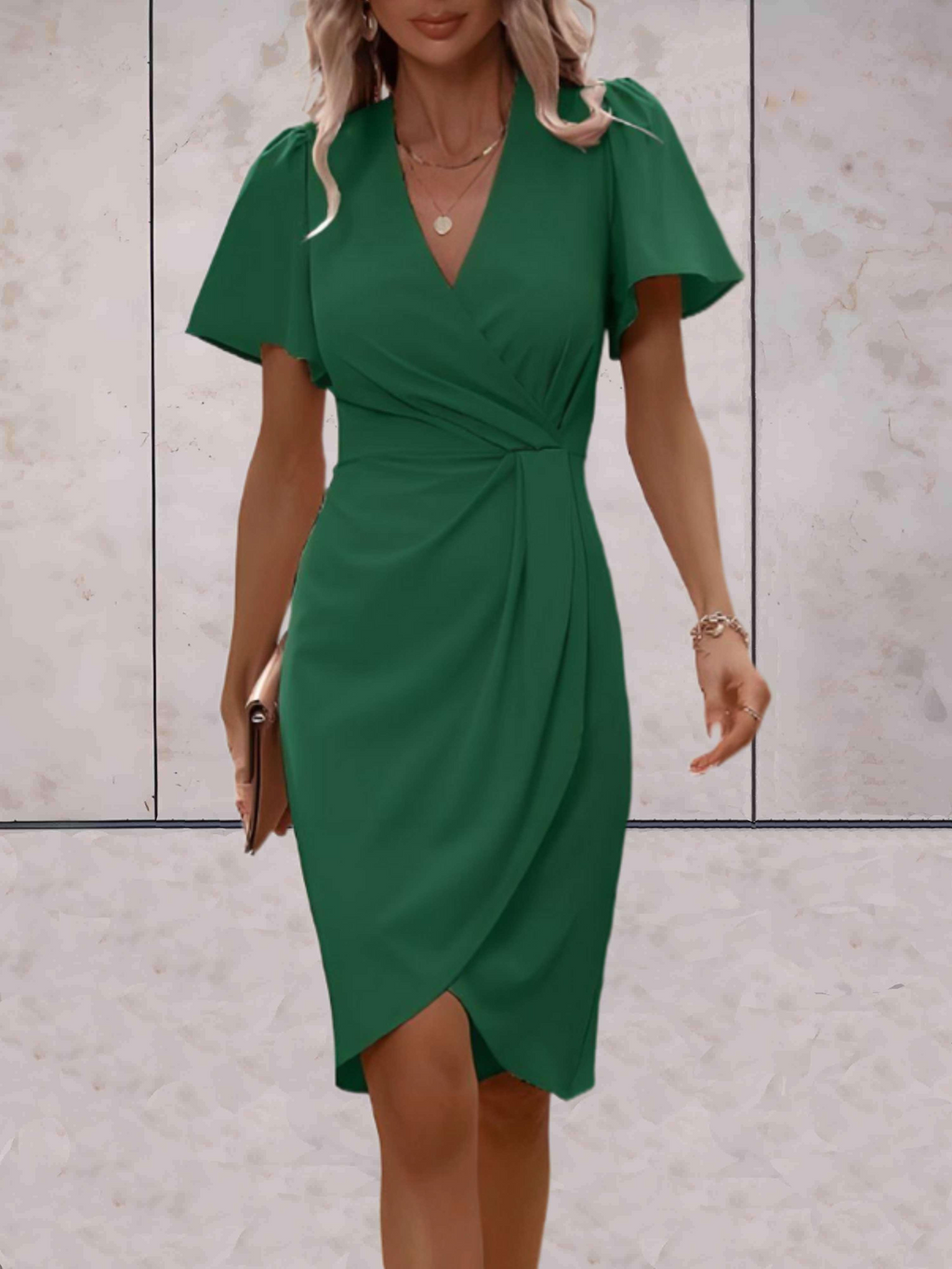 Valenzora | Wedding Guest Wrap Dress Mini