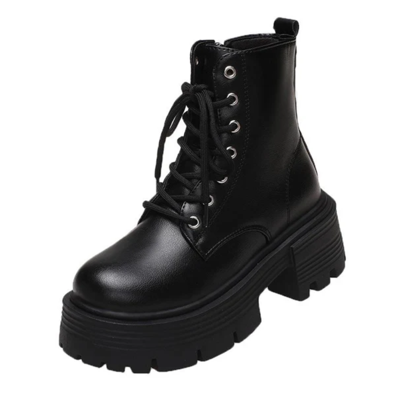 Valenzora | Women's Platform Boots Black