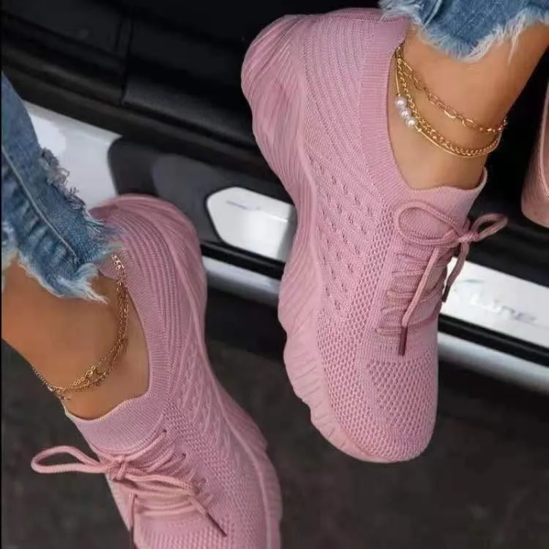 Valenzora | Women's Black Sneakers, Fashionable Trainers