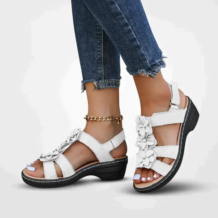 Valenzora | Floral Platform Sandals
