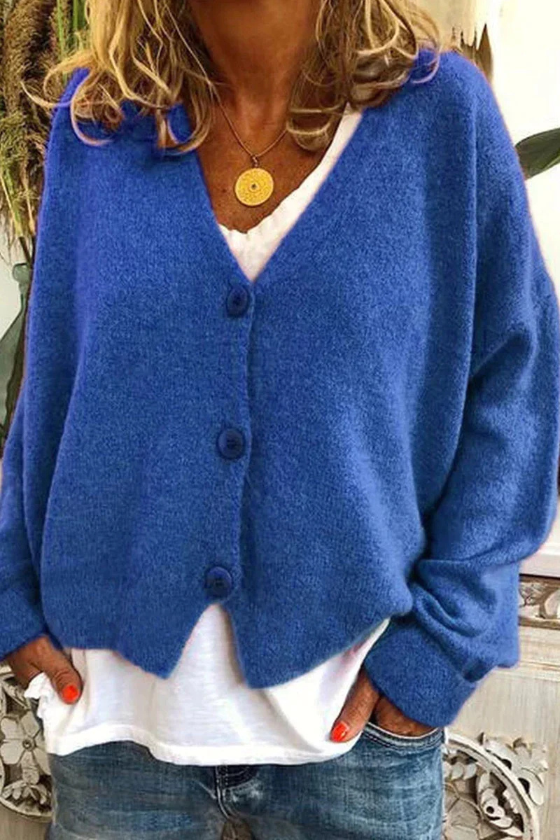 Valenzora | Kurze rote Strickjacke für Damen