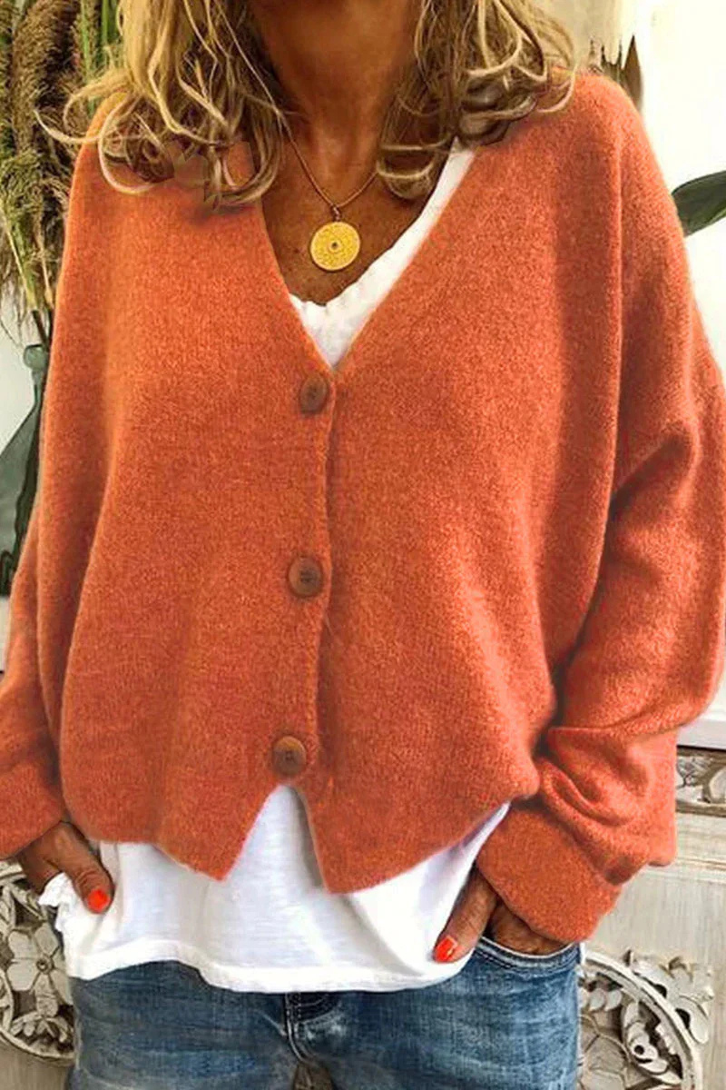 Valenzora | Kurze rote Strickjacke für Damen