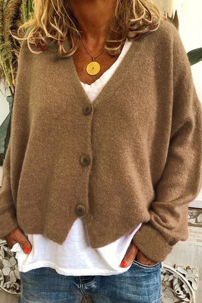 Valenzora | Kurze rote Strickjacke für Damen