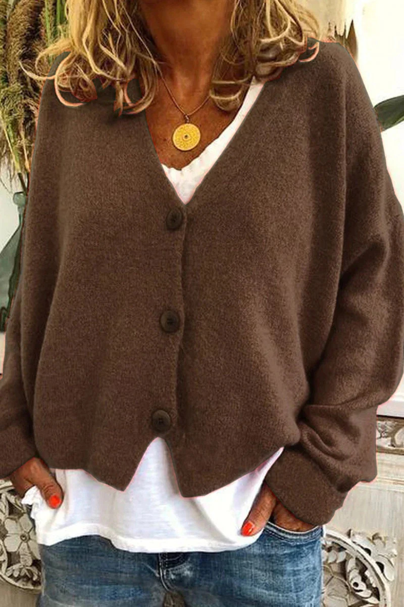 Valenzora | Kurze rote Strickjacke für Damen