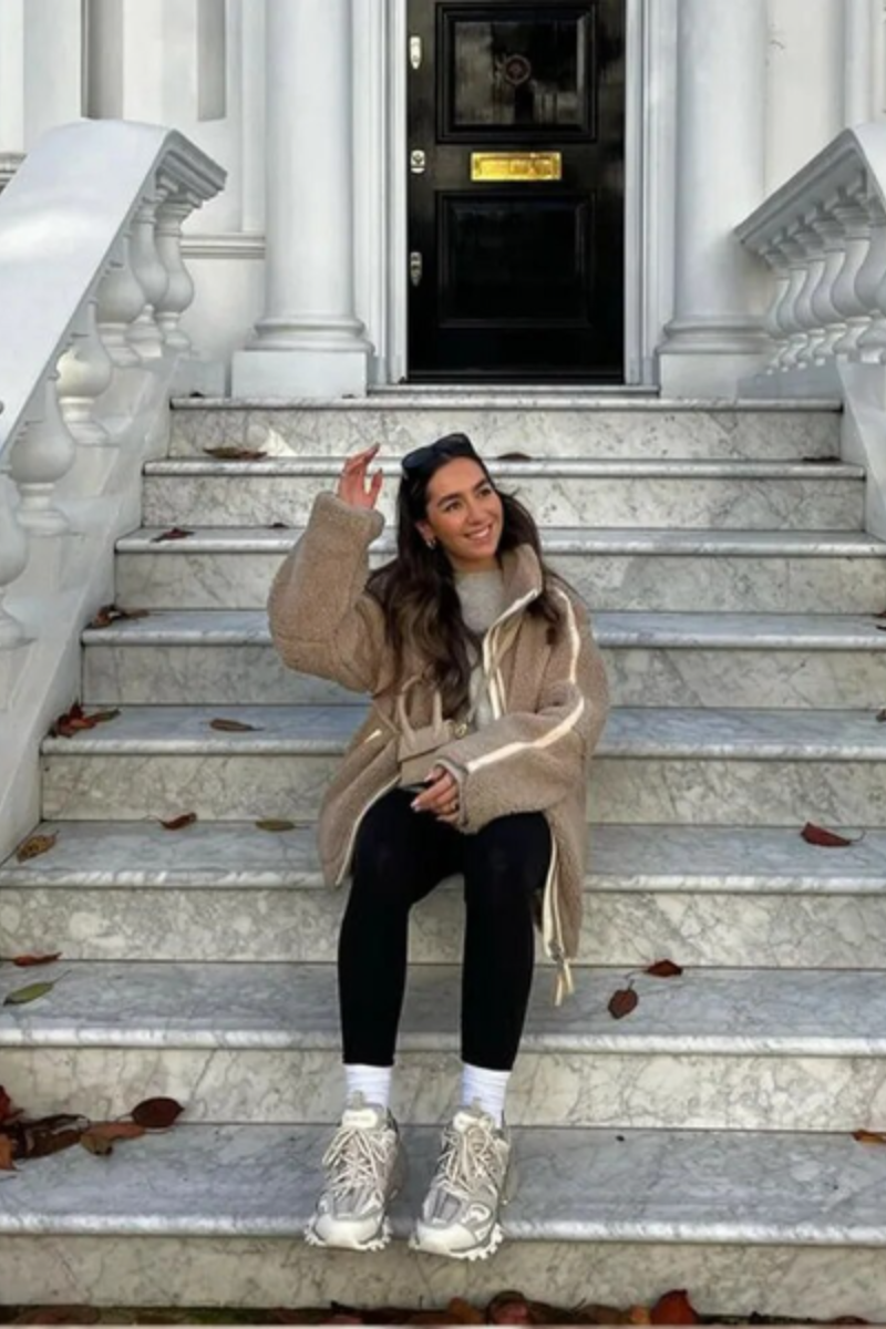 Valenzora | Damen Teddyjacke Weiß